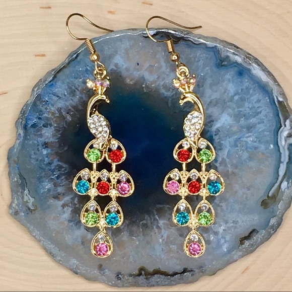 Peacock Earrings - Picture 5 of 9